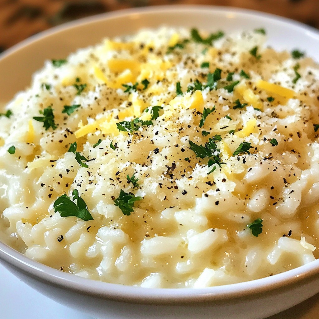 Creamy Garlic Parmesan Risotto Einfach und Lecker