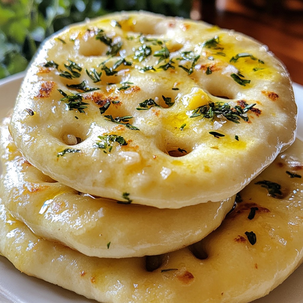 Garlic Herb Flatbread Einfaches und Leckeres Rezept