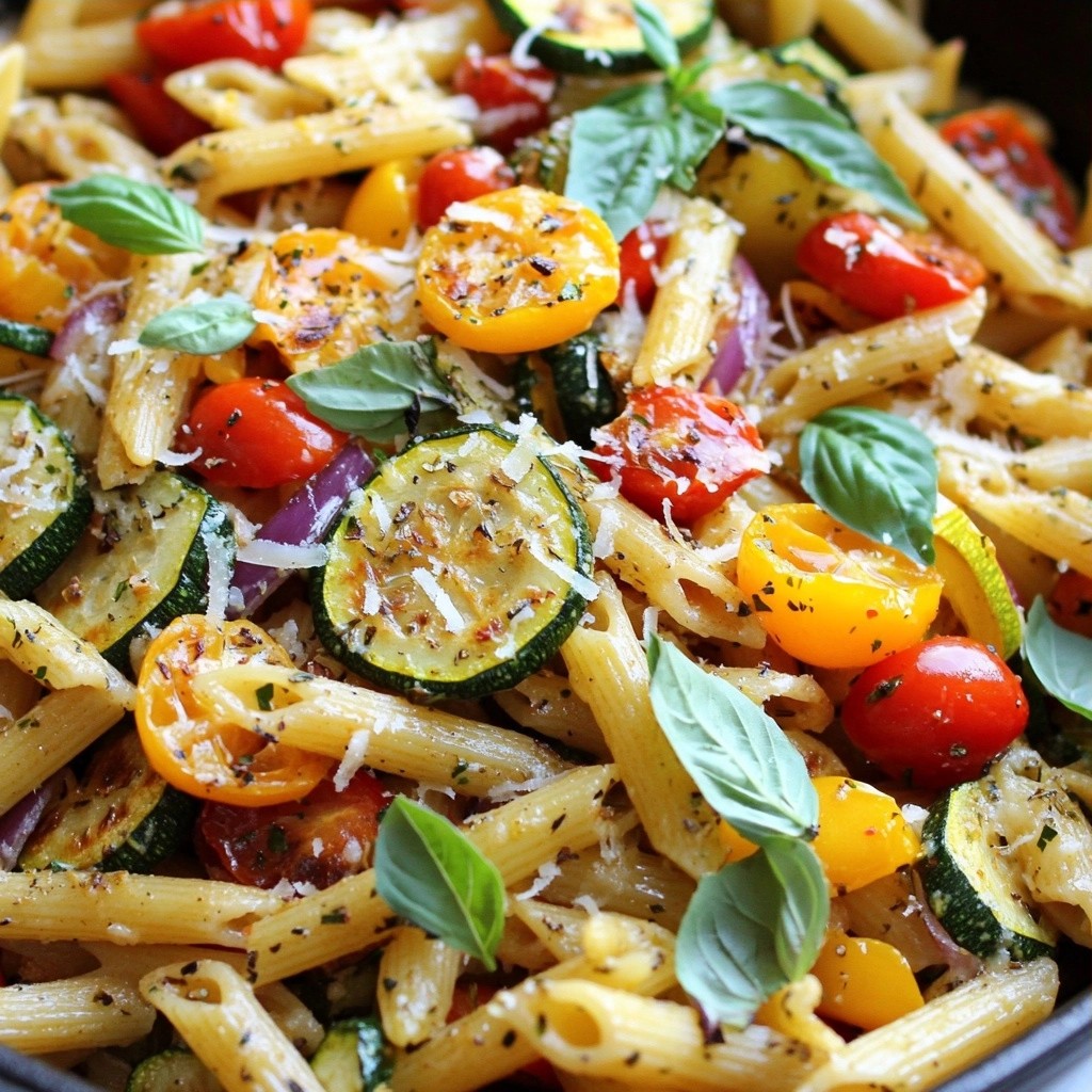 Hearty Copycat Recipes Roasted Veggie Pasta Genuss