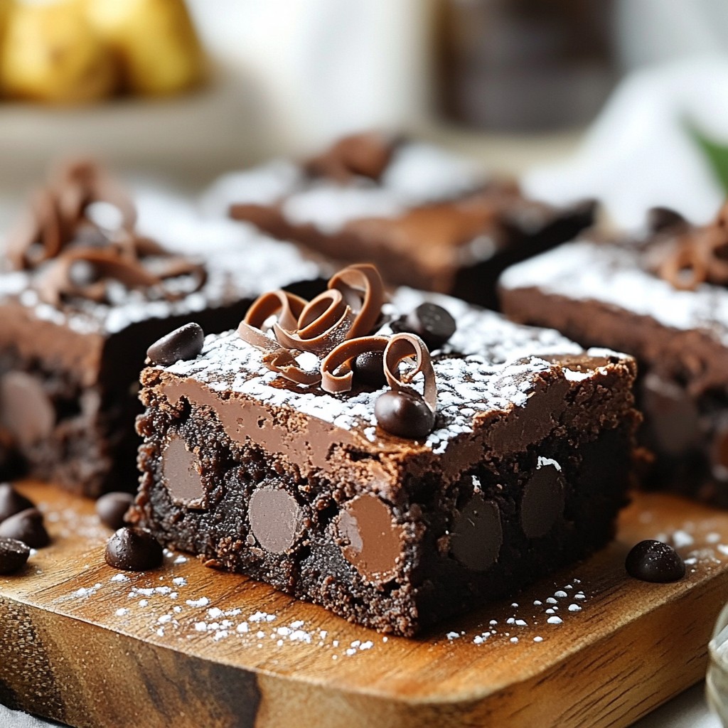 Schokoladenstückchen-Mokka-Brownies köstlicher Genuss