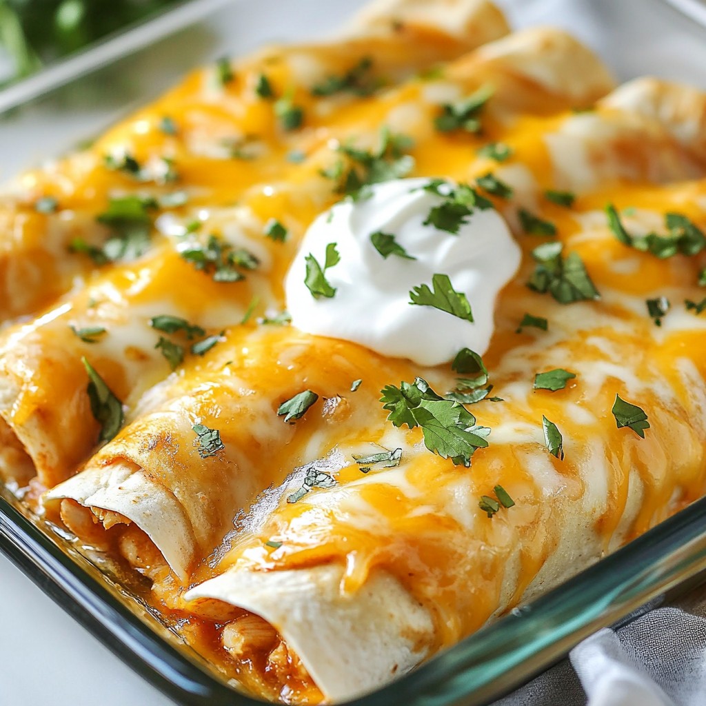 Honey Garlic Chicken Enchiladas Köstlicher Genuss