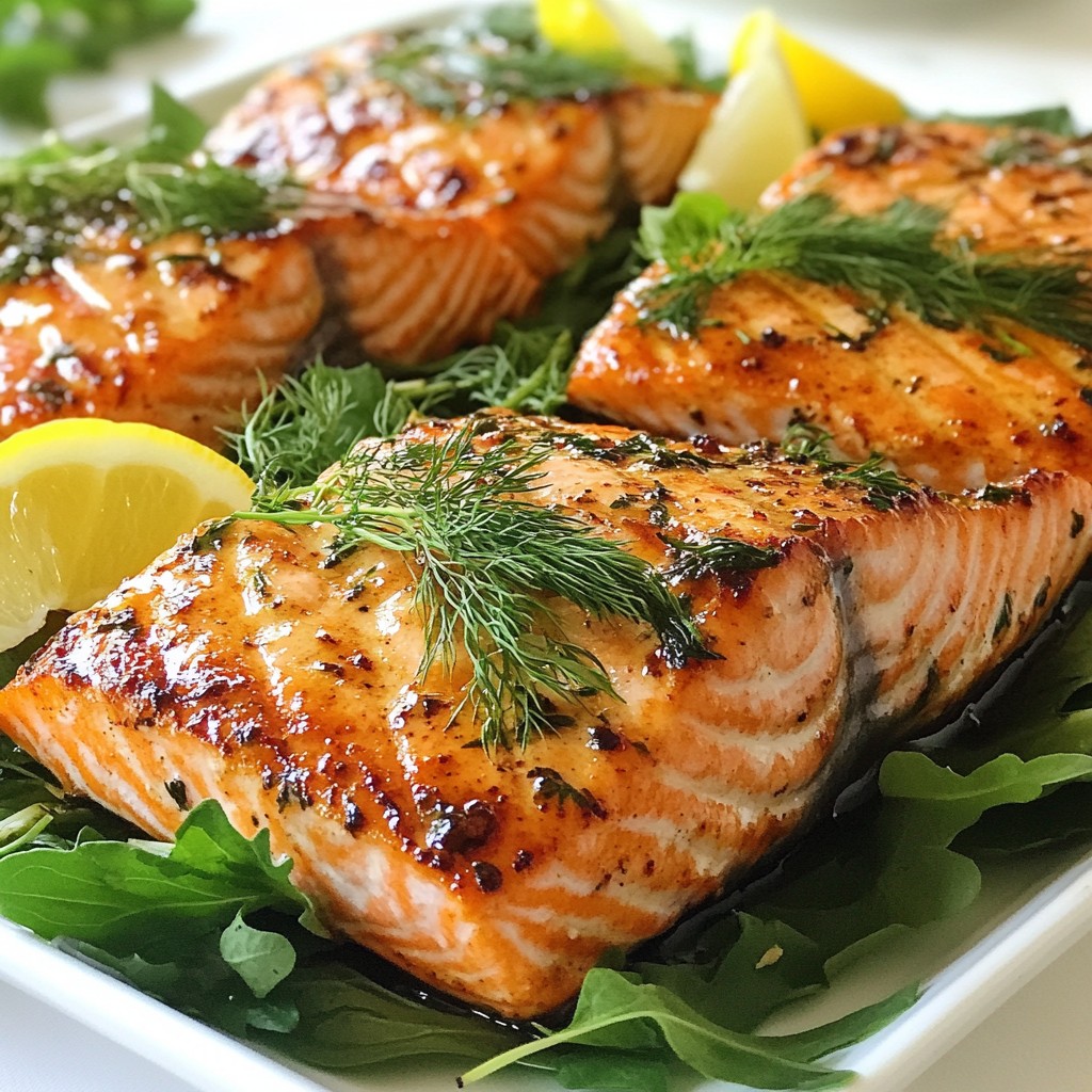 Savory Restaurant-Style Herb Grilled Salmon Fillets Rezept