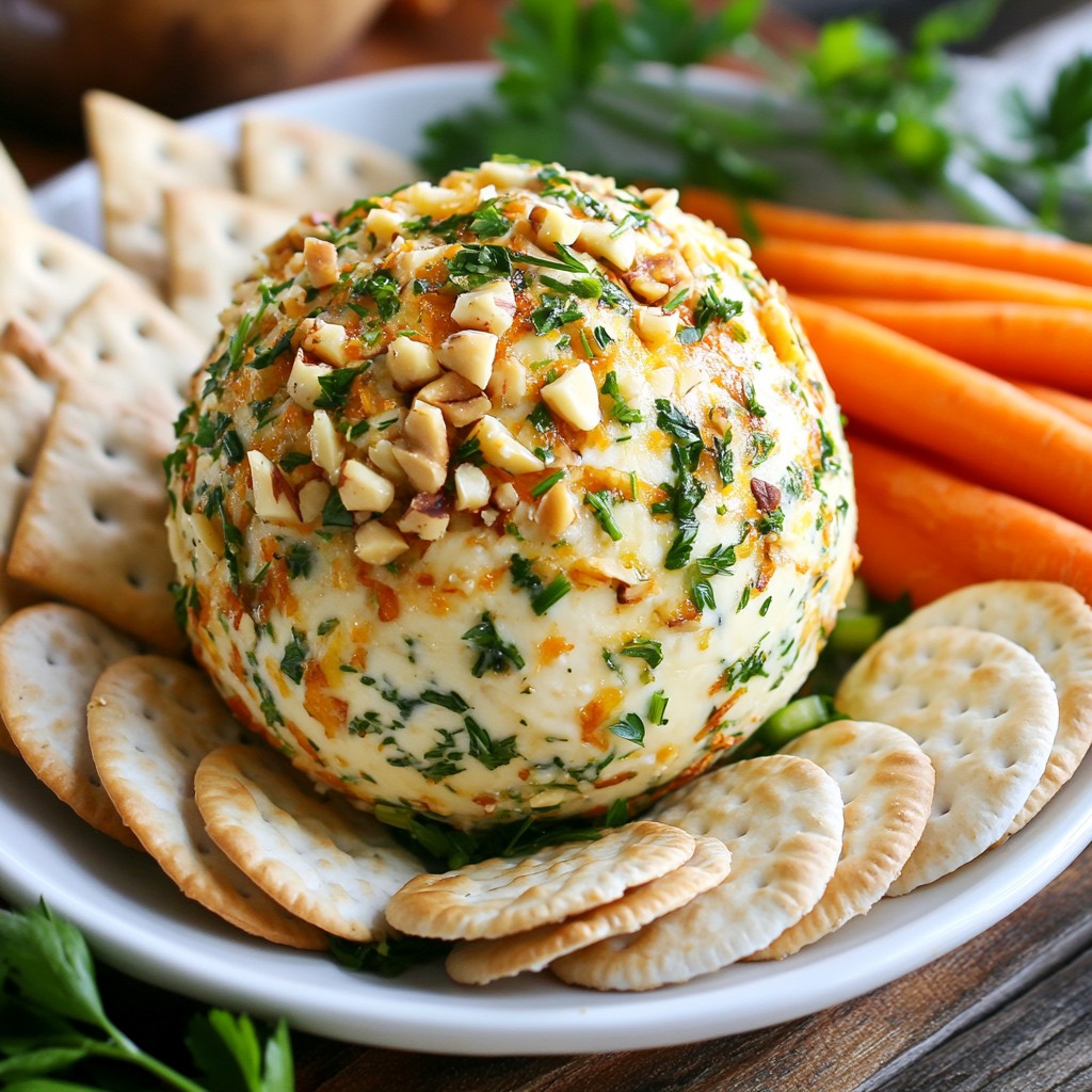 Knoblauch Kräuter Käseball Einfaches Rezept zum Genießen