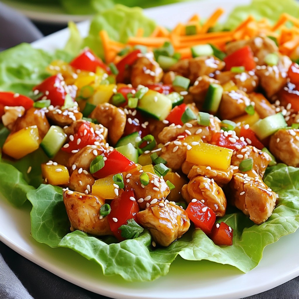 Teriyaki Chicken Lettuce Wraps Einfache und Leckereien