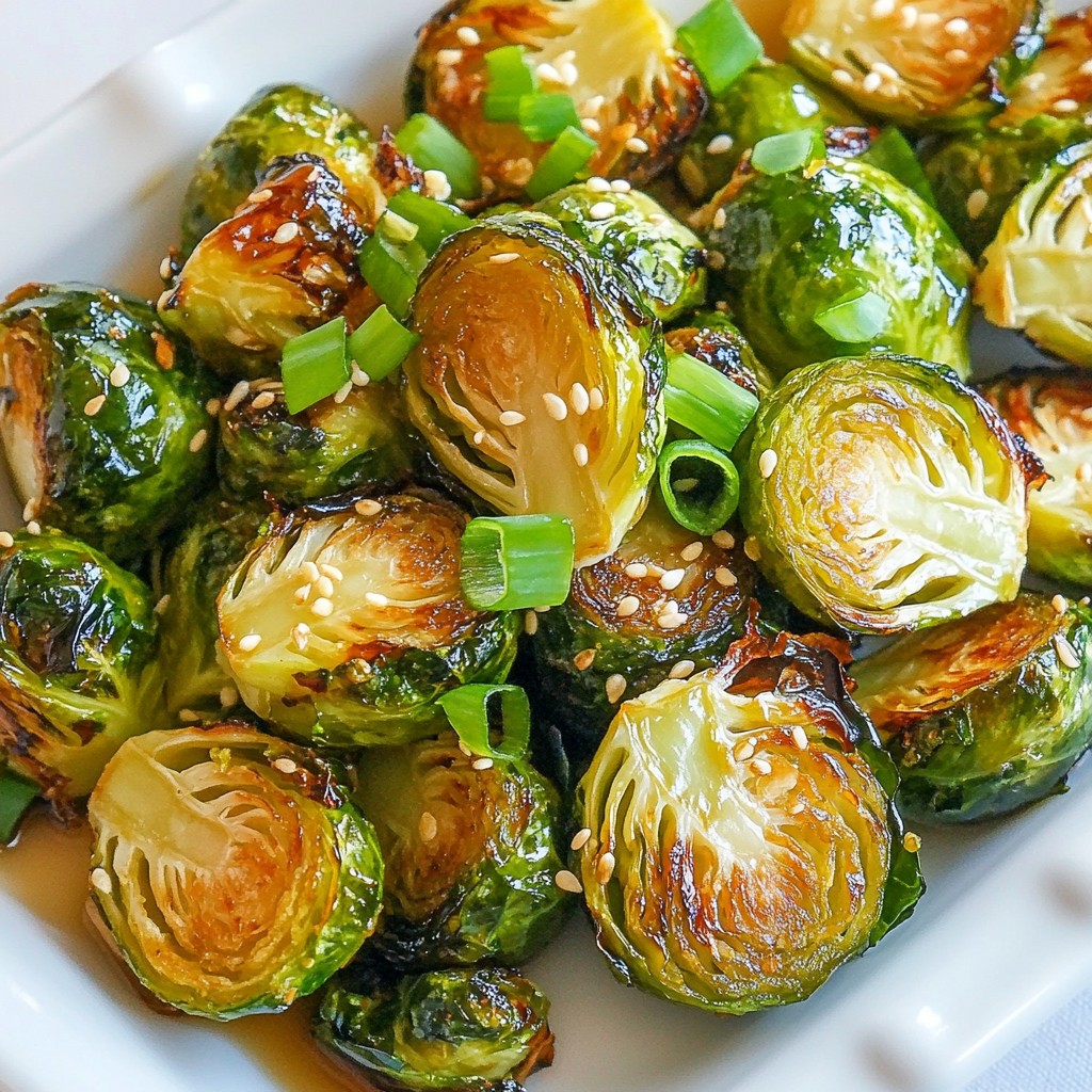 Sesame Maple Brussels Sprouts Köstlich und Einfach