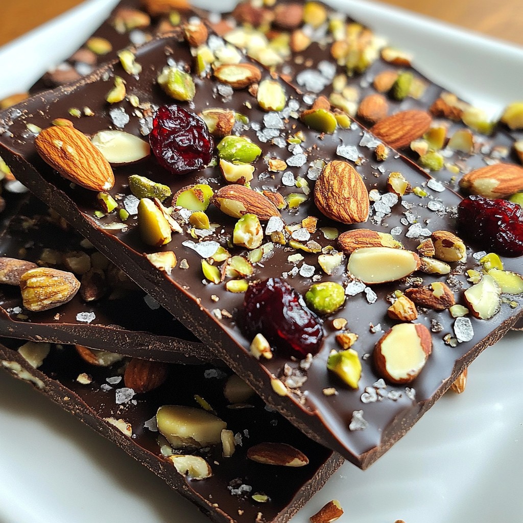 Zartbitterschokolade Meersalz-Bark Einfaches Rezept