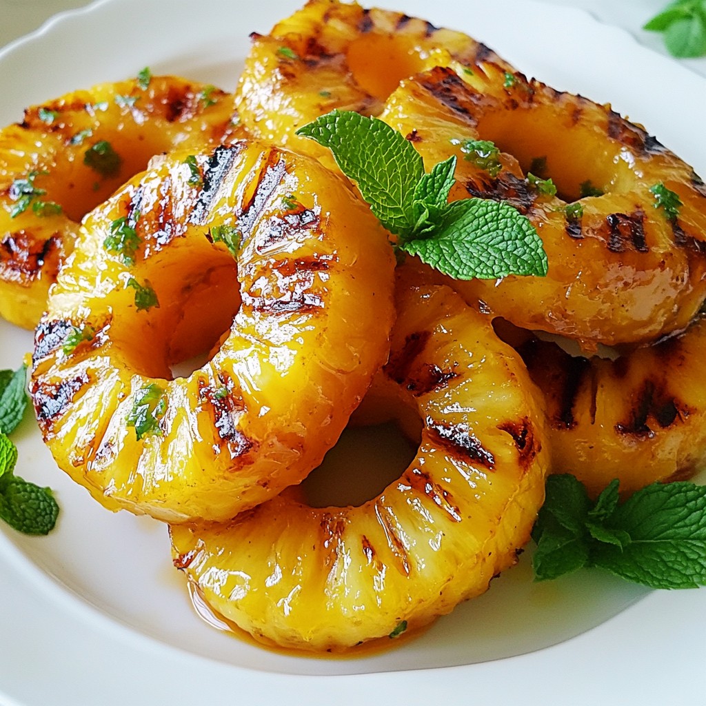 Honig-Limetten-gegrillte Ananas Fruchtige Köstlichkeit