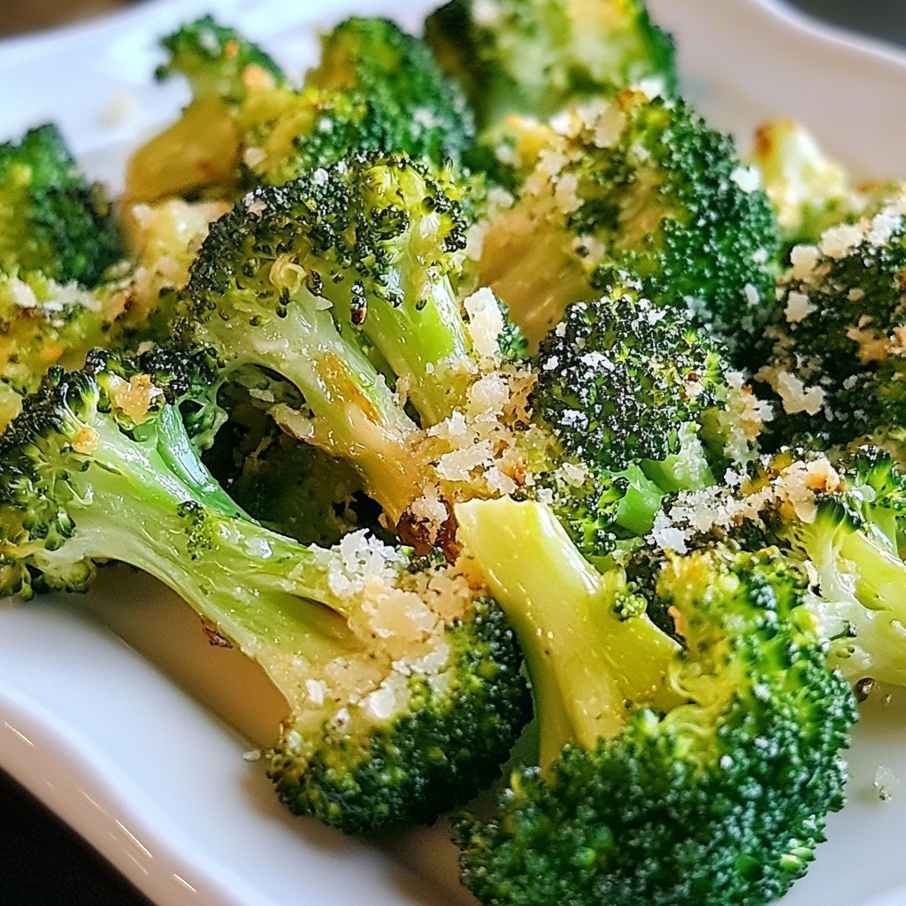 Knoblauch Kräuter Röstbrokkoli Einfaches und Gesundes Gericht