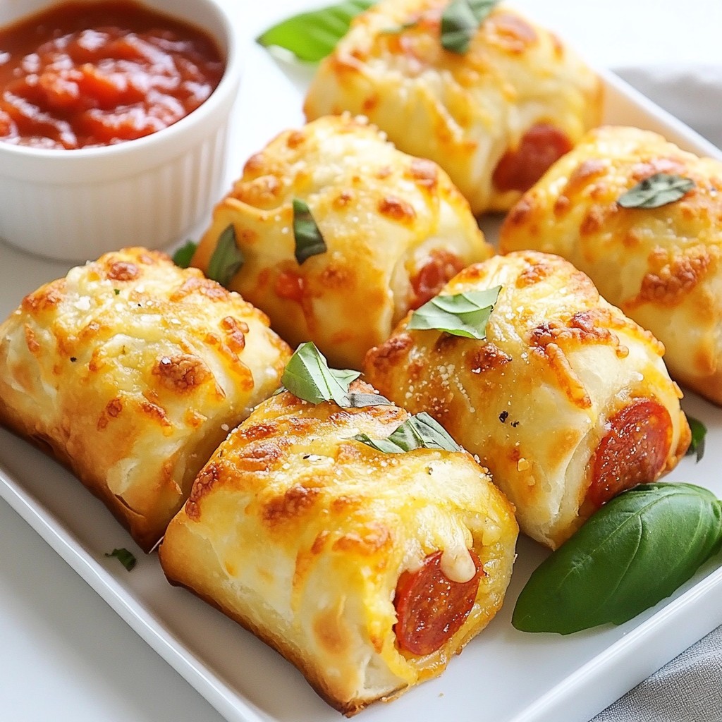 Gefüllte Pepperoni-Pizza-Rollen Einfach und Lecker