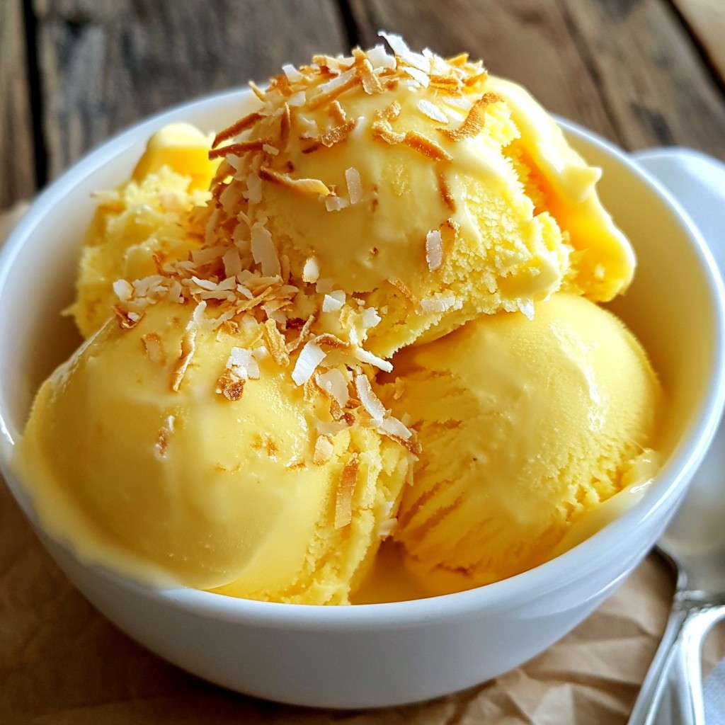 Mango Coconut Ice Cream Einfaches Rezept zum Genießen