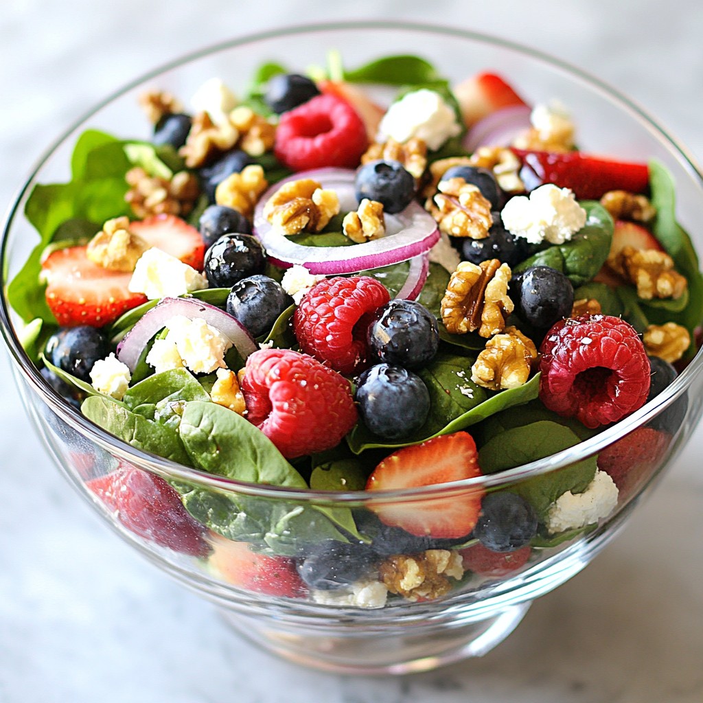 Triple Berry Spinach Salad Kraftvoll und Gesund Genießen