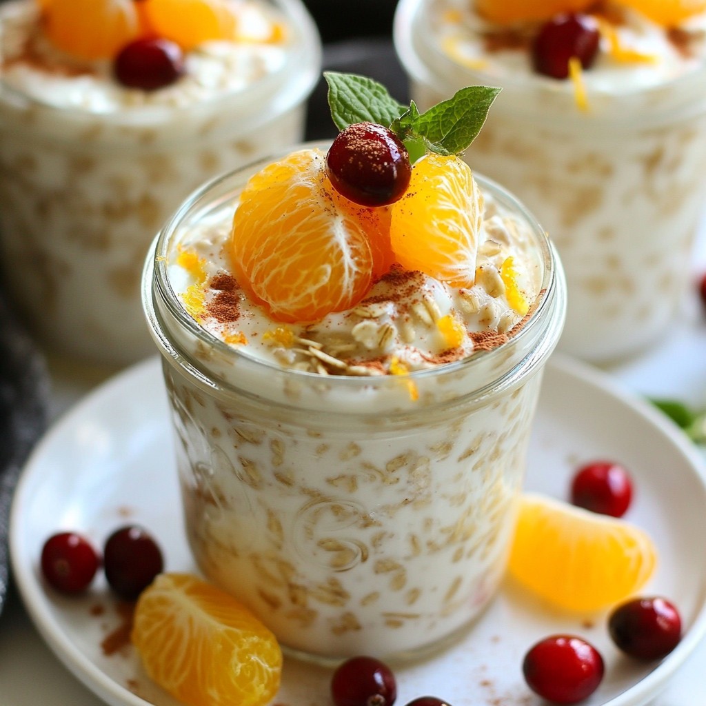 Cranberry Orange Overnight Oats Einfaches Rezept