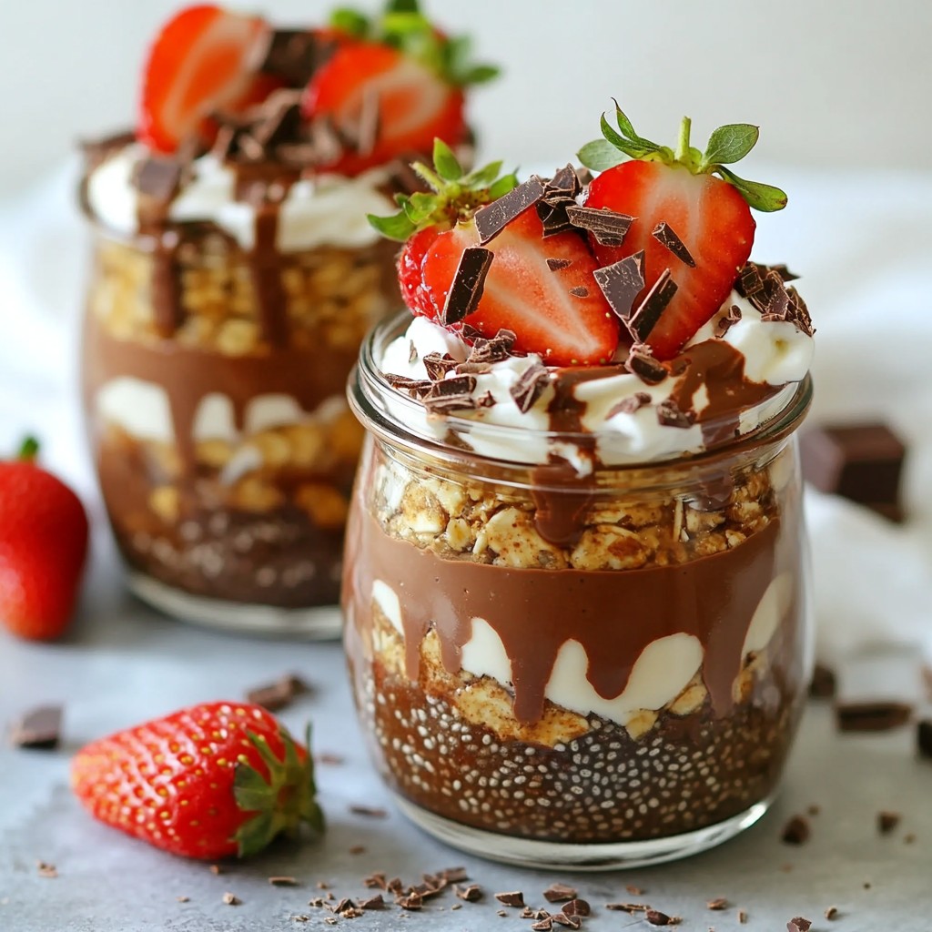 Schokoladen-Erdbeer Overnight Oats Gesunde Startseite