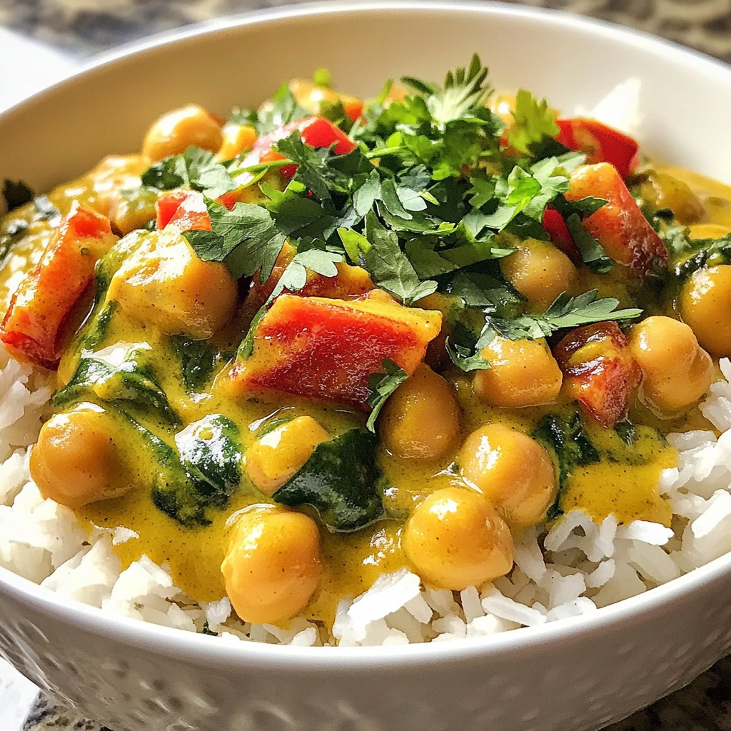 Köstlicher Coconut Curry Chickpea Bowl für jeden Geschmack
