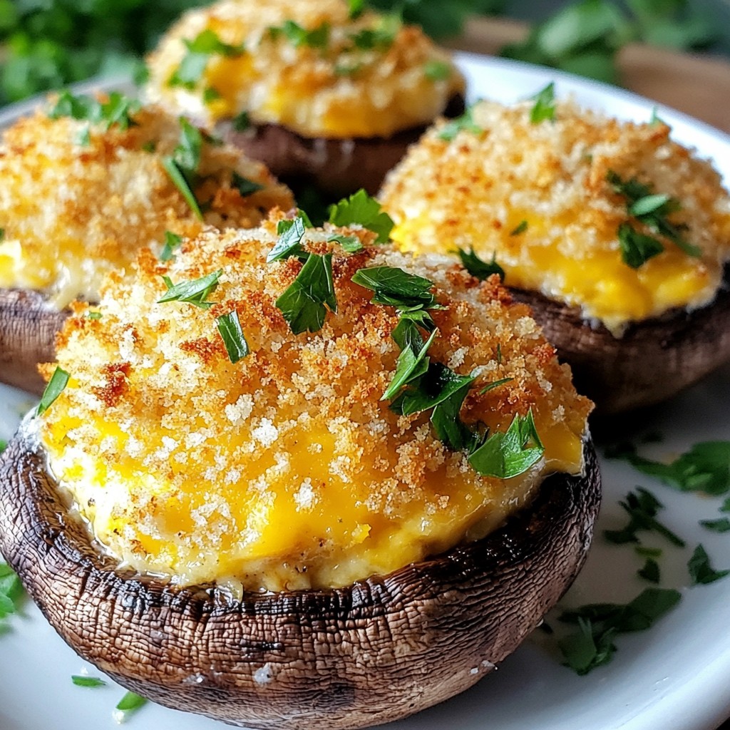 Cheesy Copycat Recipes Stuffed Mushroom Caps lecker