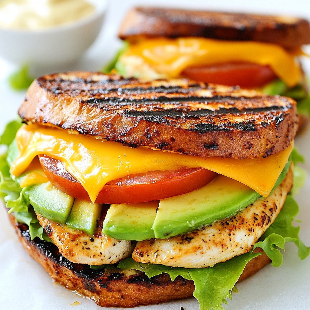 Saftiges Homemade Fast Food Grilled Chicken Sandwich