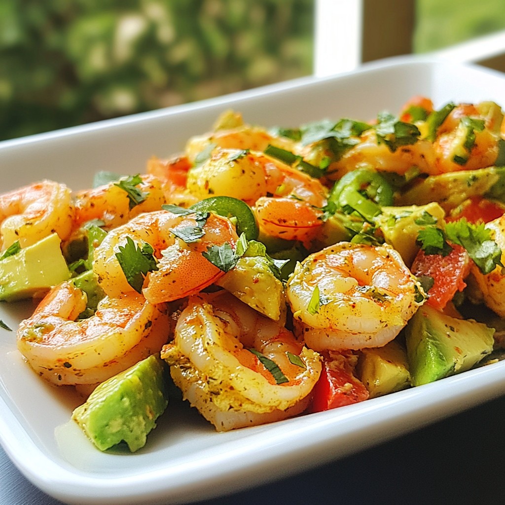 Spicy Shrimp Avocado Salad Frisch und Einfach Genießen