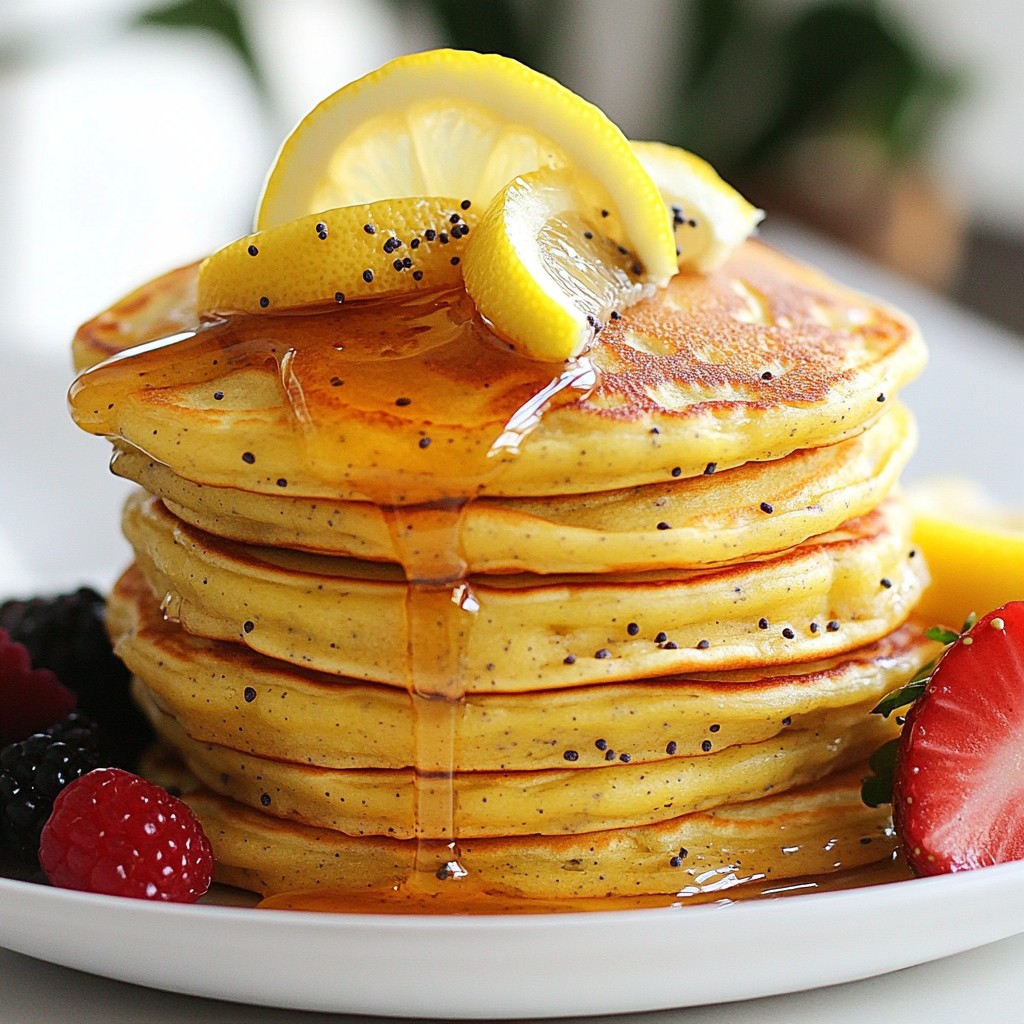 Lemon Poppy Seed Protein Pancakes Gesund und Lecker
