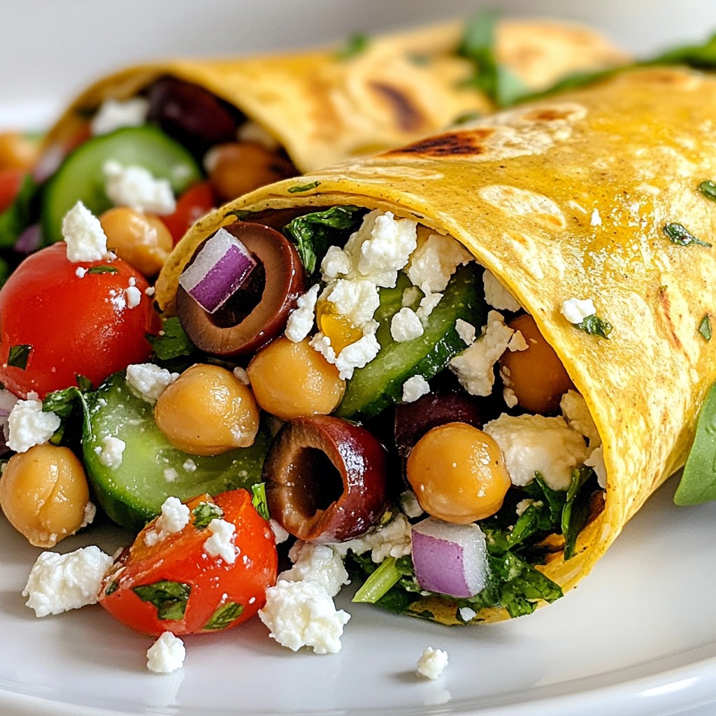 Mediterranean Chickpea Wraps Schnelles und Gesundes Gericht