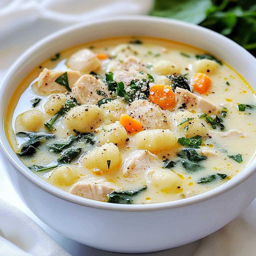 Tender Olive Garden Copycat Chicken Gnocchi Soup Rezept