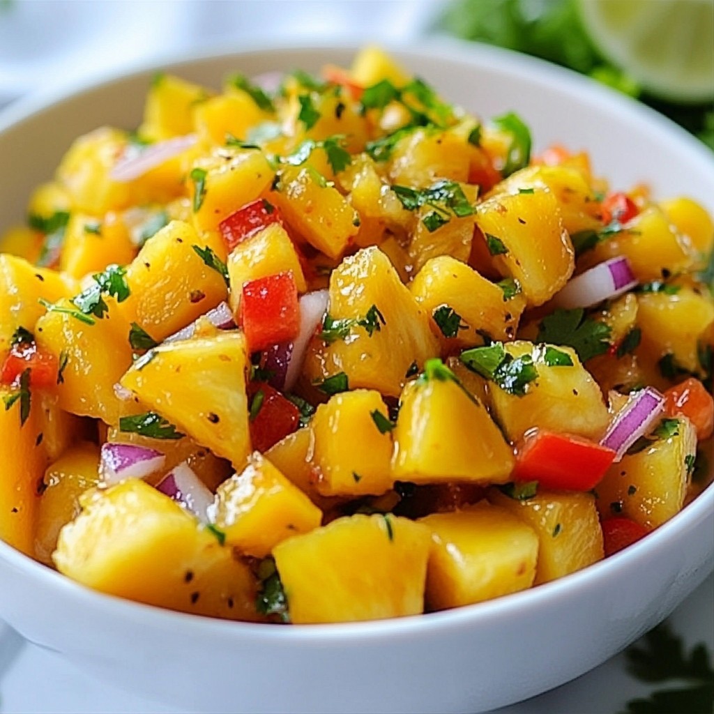 Tangy Mango Pineapple Salsa Frisch und Einfach Zubereiten