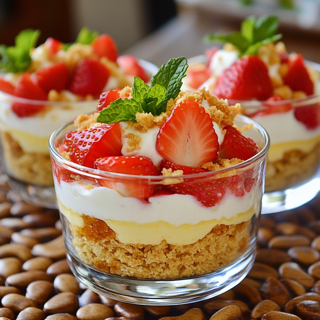 Erdbeer Zitronen Cheesecake Parfaits Frisch und Lecker
