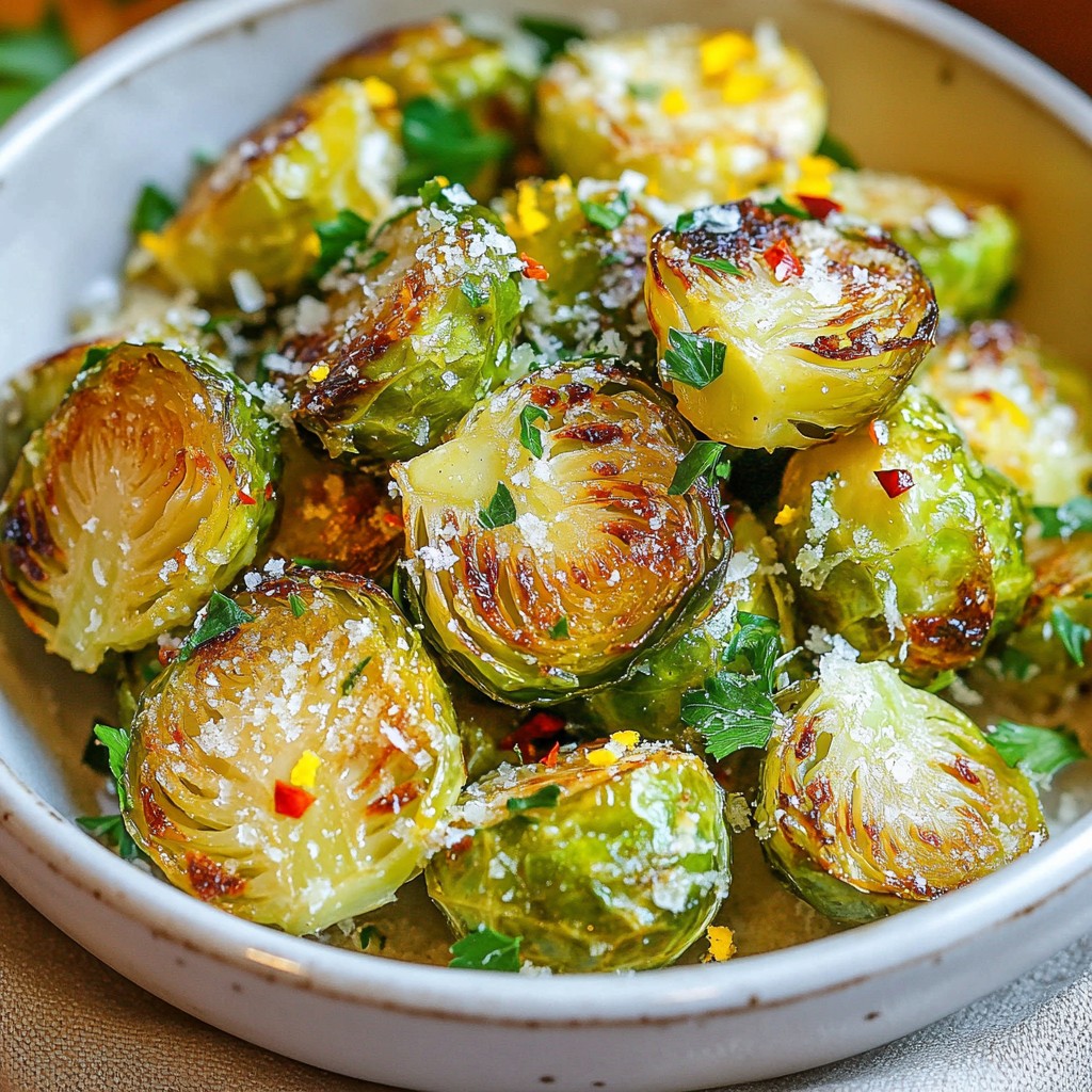 Lemon Parmesan Brussels Sprouts Einfache und Knusprige