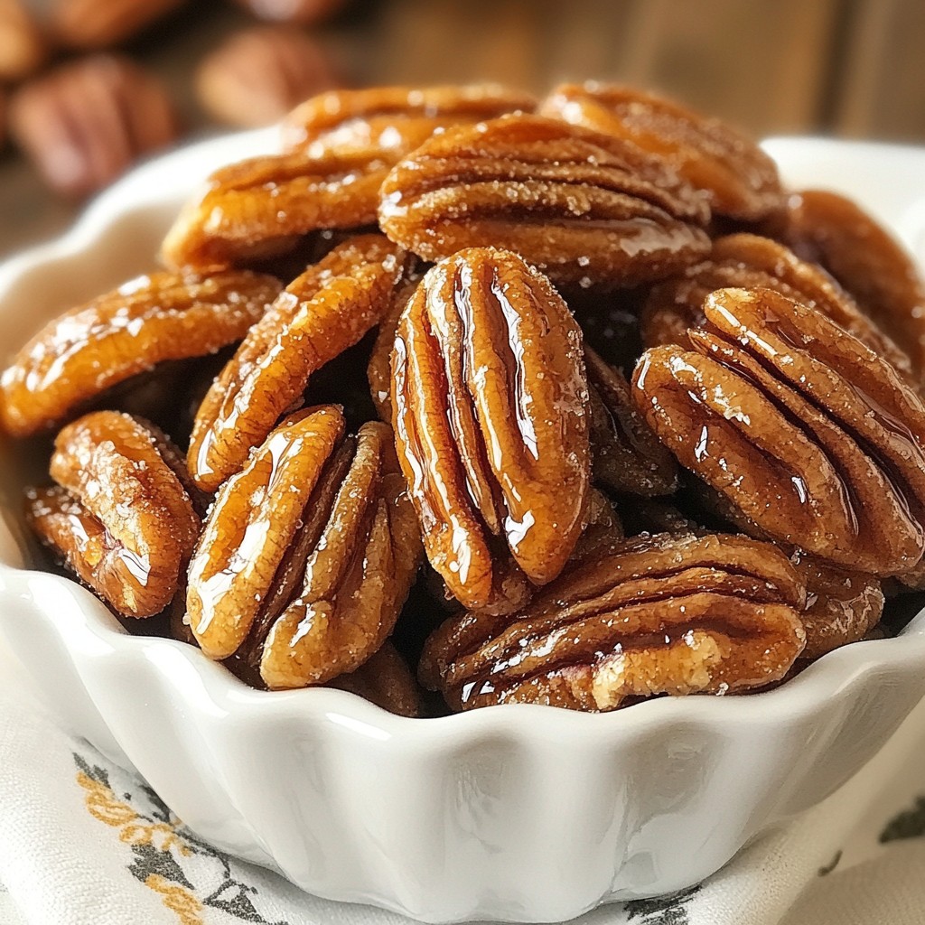 Maple Vanilla Candied Pecans Herzhaftes Snack-Genuss