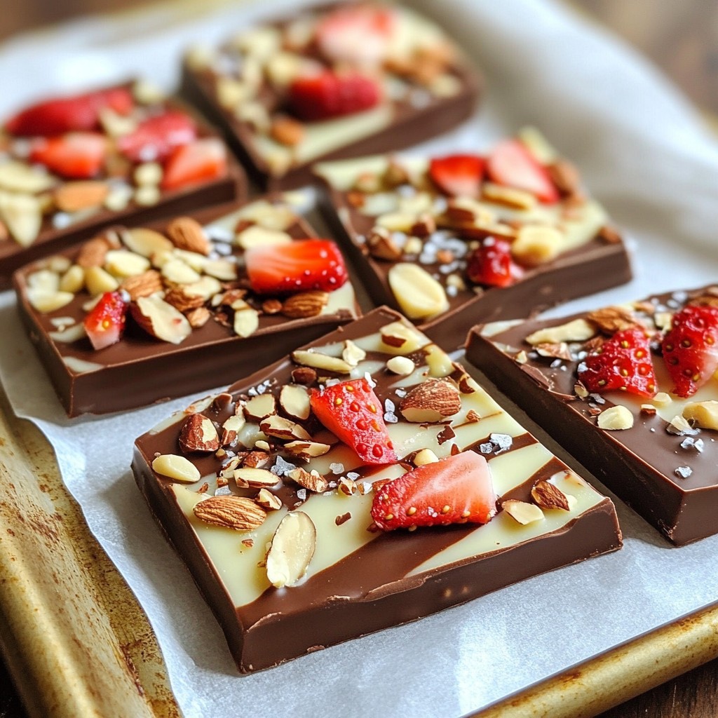 Schokoladenüberzogene Erdbeerschokolade Leckerer Snack