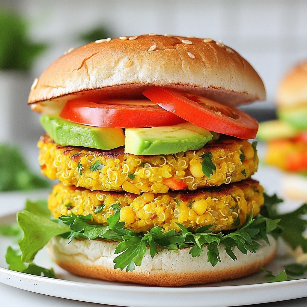 Crispy homemade fast food Veggie Burger Genuss Rezept