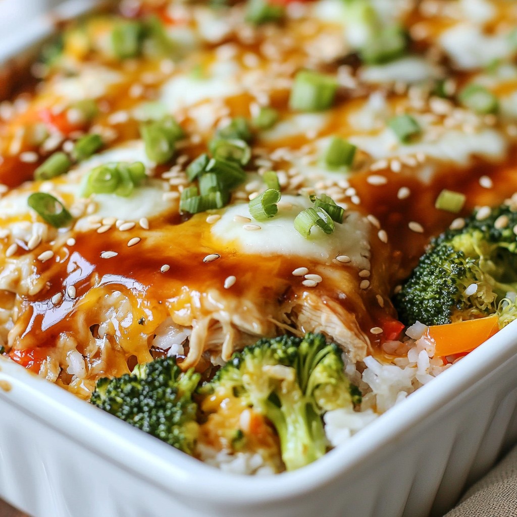 Teriyaki Chicken Rice Casserole Einfach und Lecker