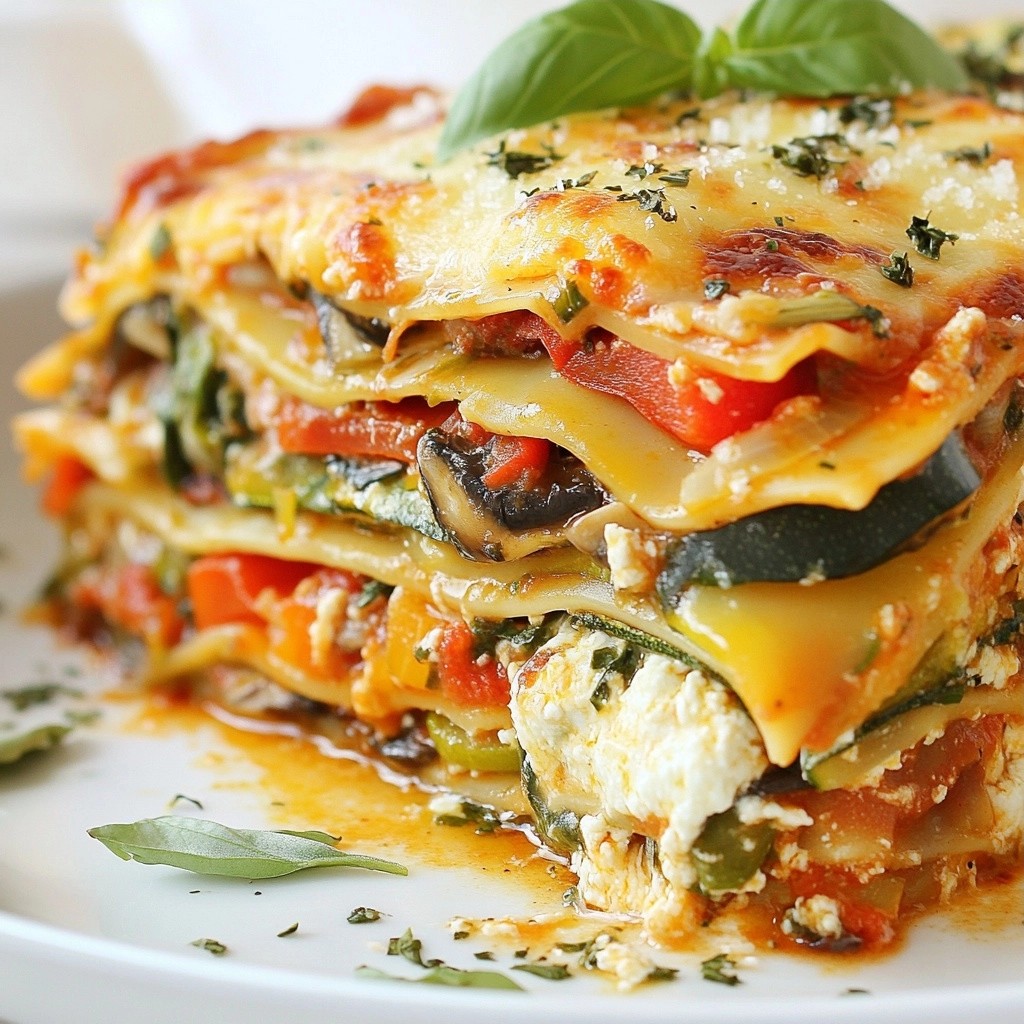 Herzhafte Olive Garden Kopie Gemüse Lasagne Rezept