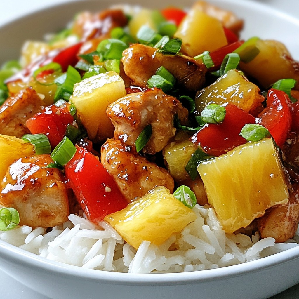 Pineapple Chicken Skillet Schnelles und einfaches Gericht