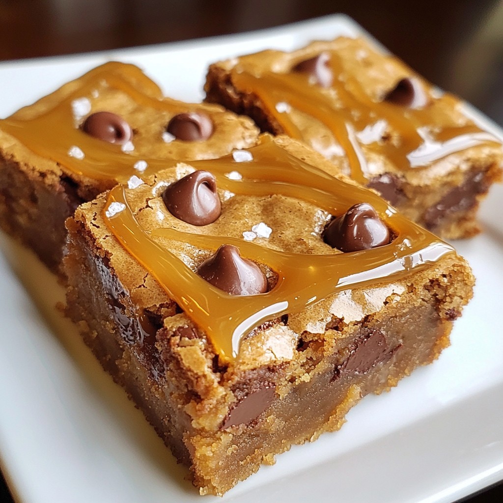 Caramel Chocolate Chip Blondies Einfache und leckere Idee