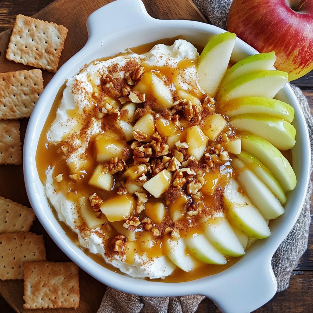 Karamell-Apfel-Cheesecake-Dip Einfach und Lecker
