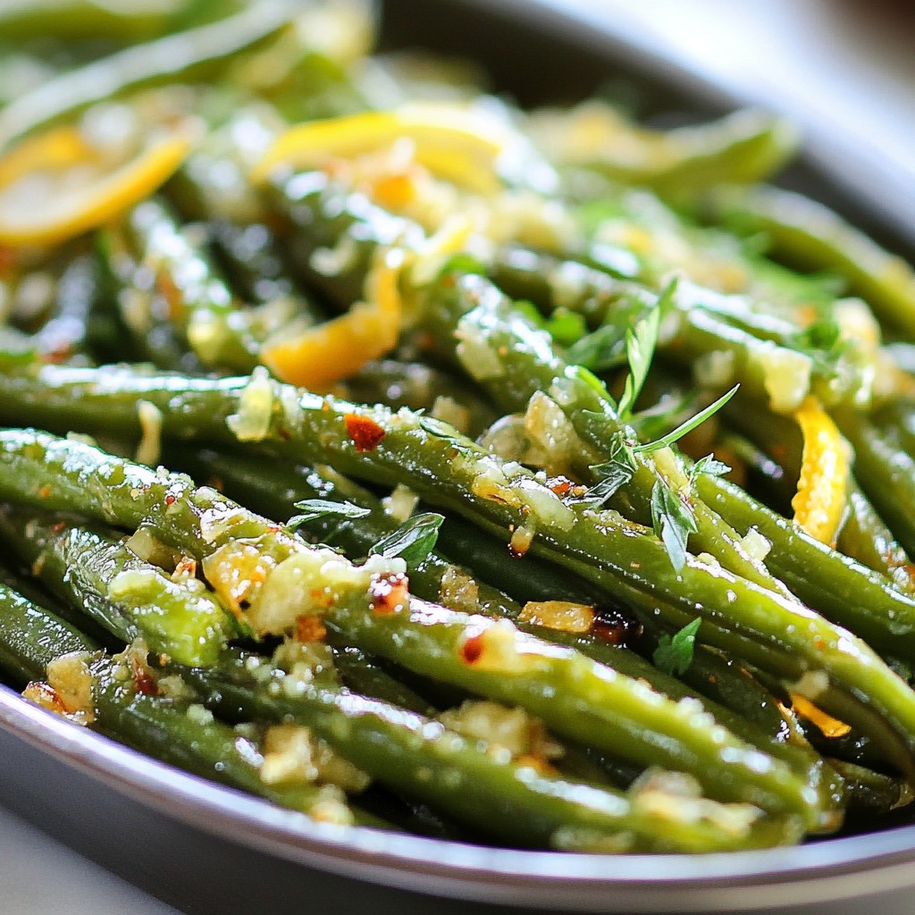 Knoblauch Parmesan Ofen-Grüne Bohnen Leckeres Rezept