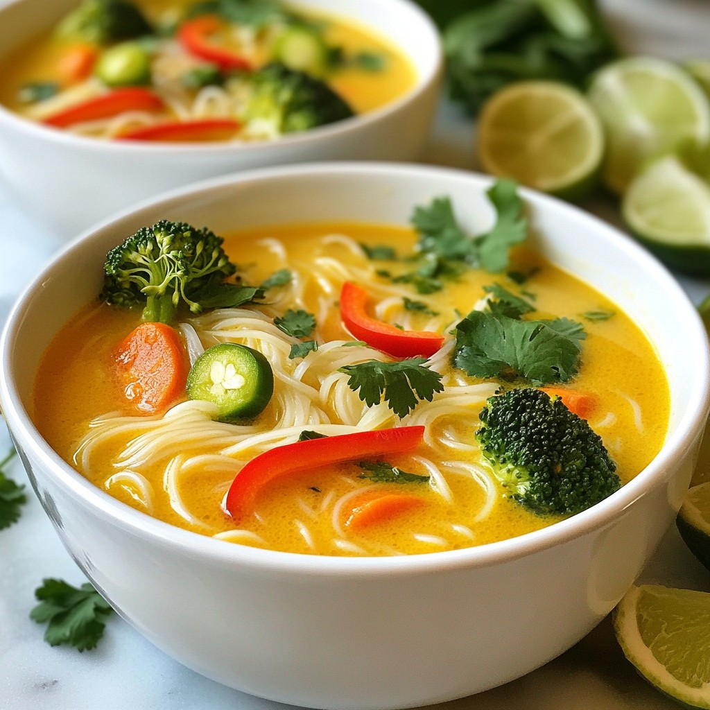 Spicy Thai Noodle Soup Herzhaft und Einfach Zubereitet