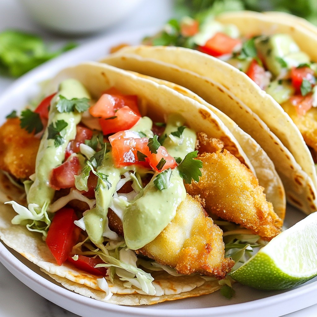 Crispy Homemade Fast Food Fish Tacos Genuss pur