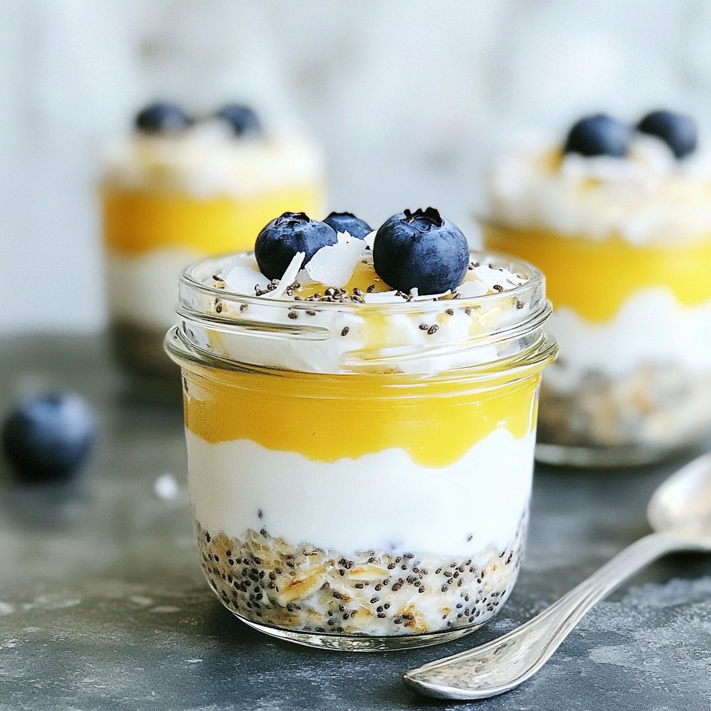 Blaubeer Kokos Overnight Oats Nährstoffreiche Idee