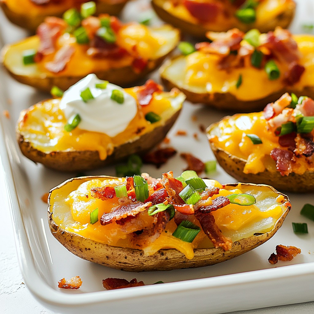 Crispy restaurant-style Loaded Potato Skins Rezept