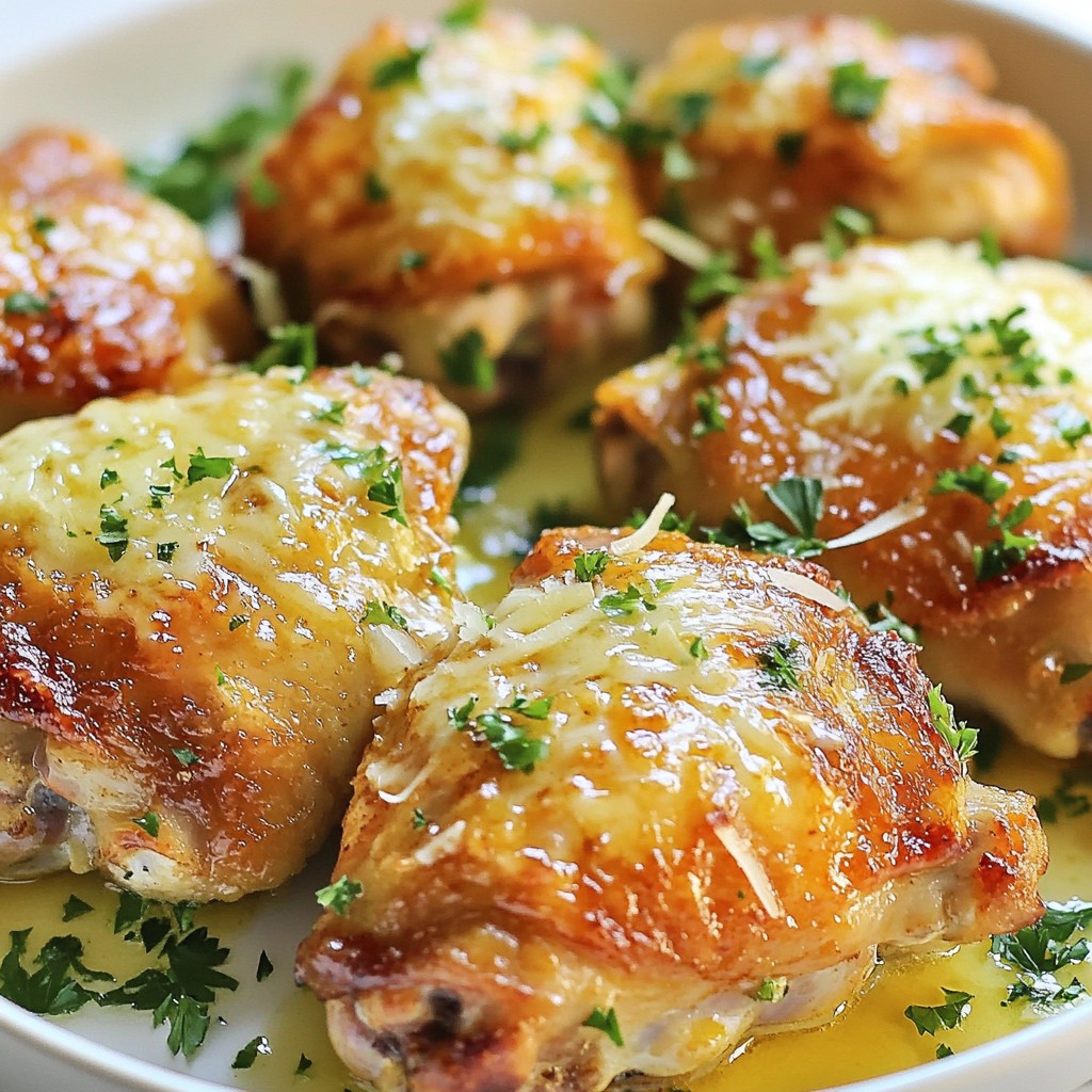 Knoblauch Parmesan Hähnchenkeulen Einfaches Rezept