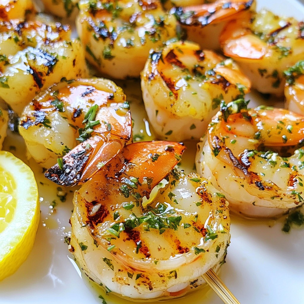 Lemon Herb Grilled Shrimp Frisch und Einfach Zubereiten