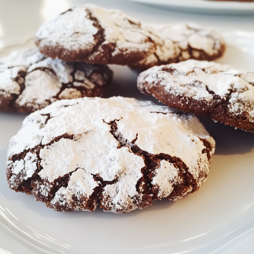 Schokoladen-Pfefferminz-Crinkle-Cookies Köstlicher Genuss