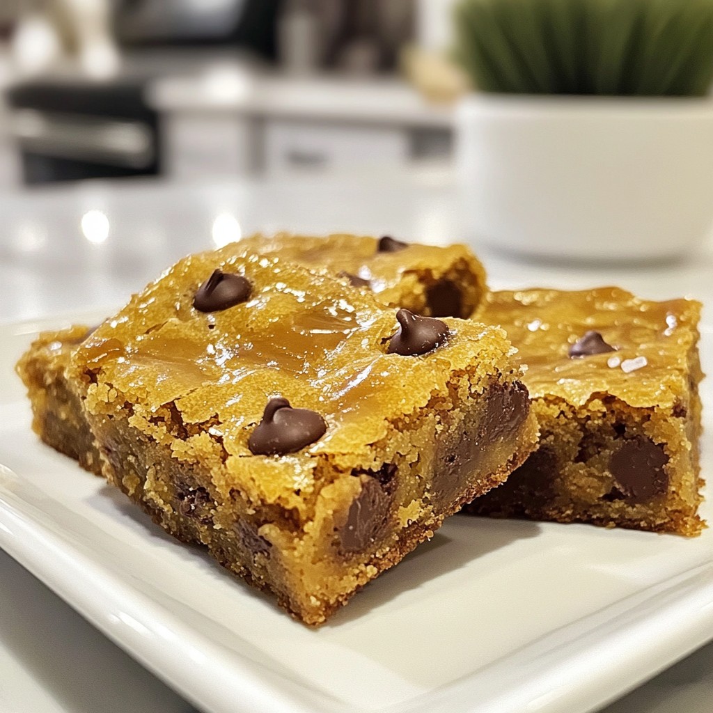 Karamell-Schokoladen-Chip Blondies Fantastisches Rezept
