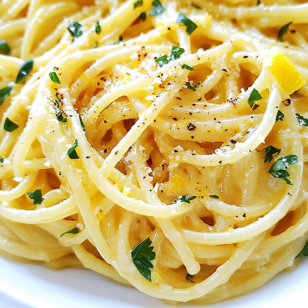 Lemon Garlic Butter Noodles Einfaches und schnelles Gericht