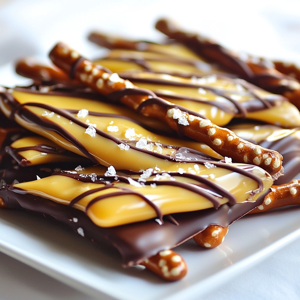 Schokoladen-Karamell-Brezeln-Rinde Verführerisches Rezept