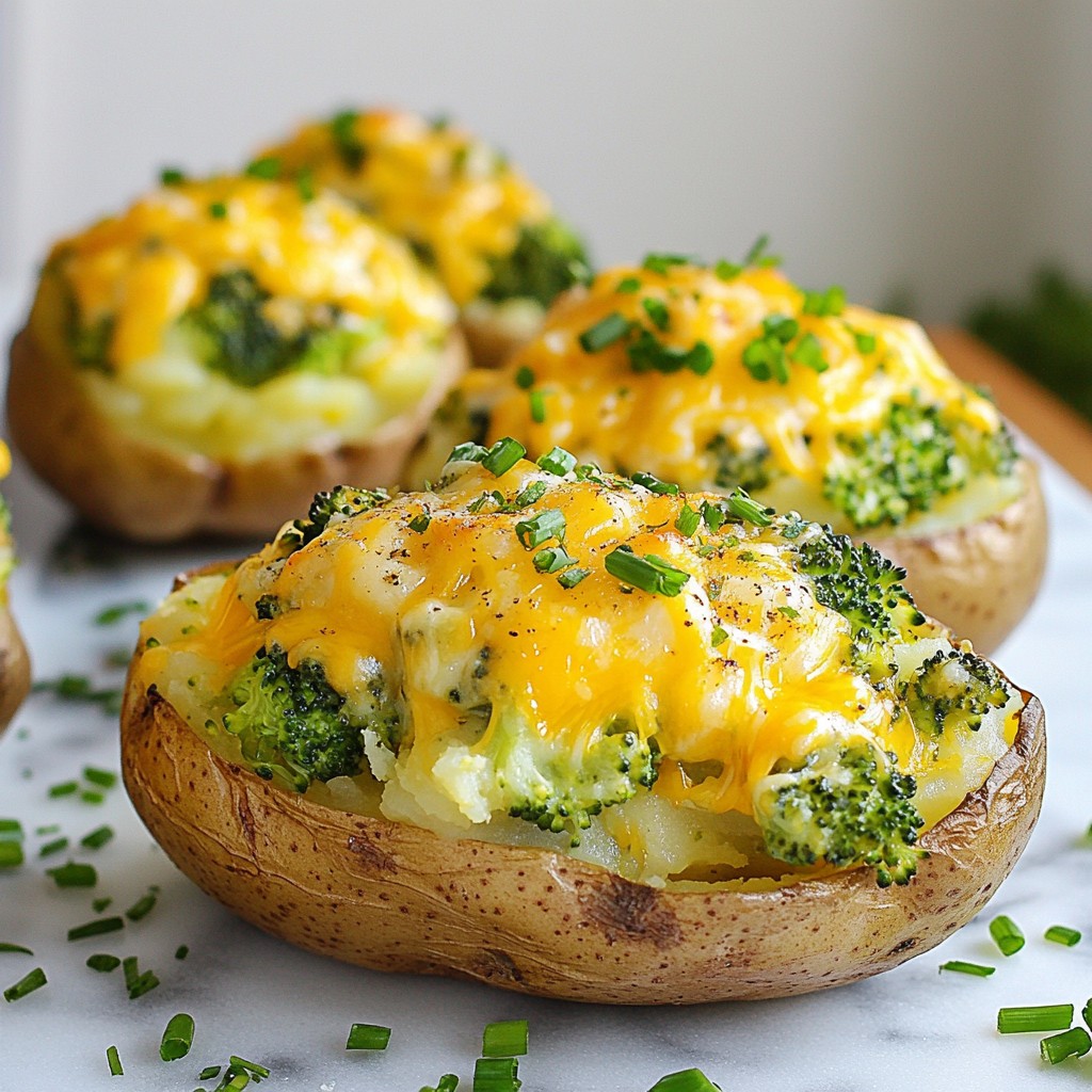 Broccoli Cheese Stuffed Potatoes Einfach und Lecker