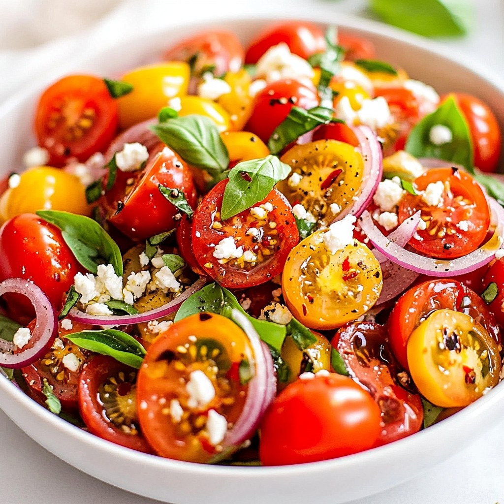 Kirschtomaten-Basilikum-Salat Frisch und Einfache Zubereitung