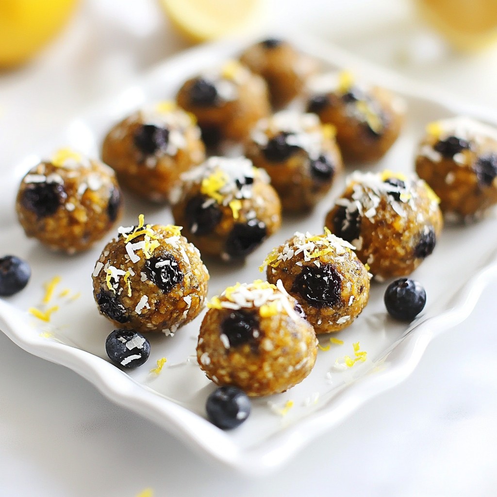 Lemon Blueberry Energy Bites Gesunde Snack-Ideen