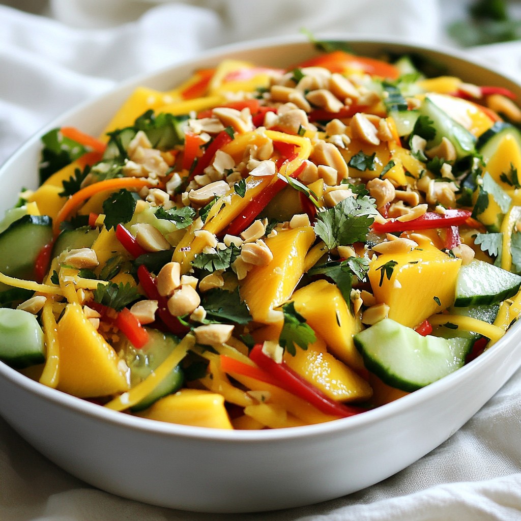 Würziger Thai Mango Salat Frisch und Einfache Zubereitung